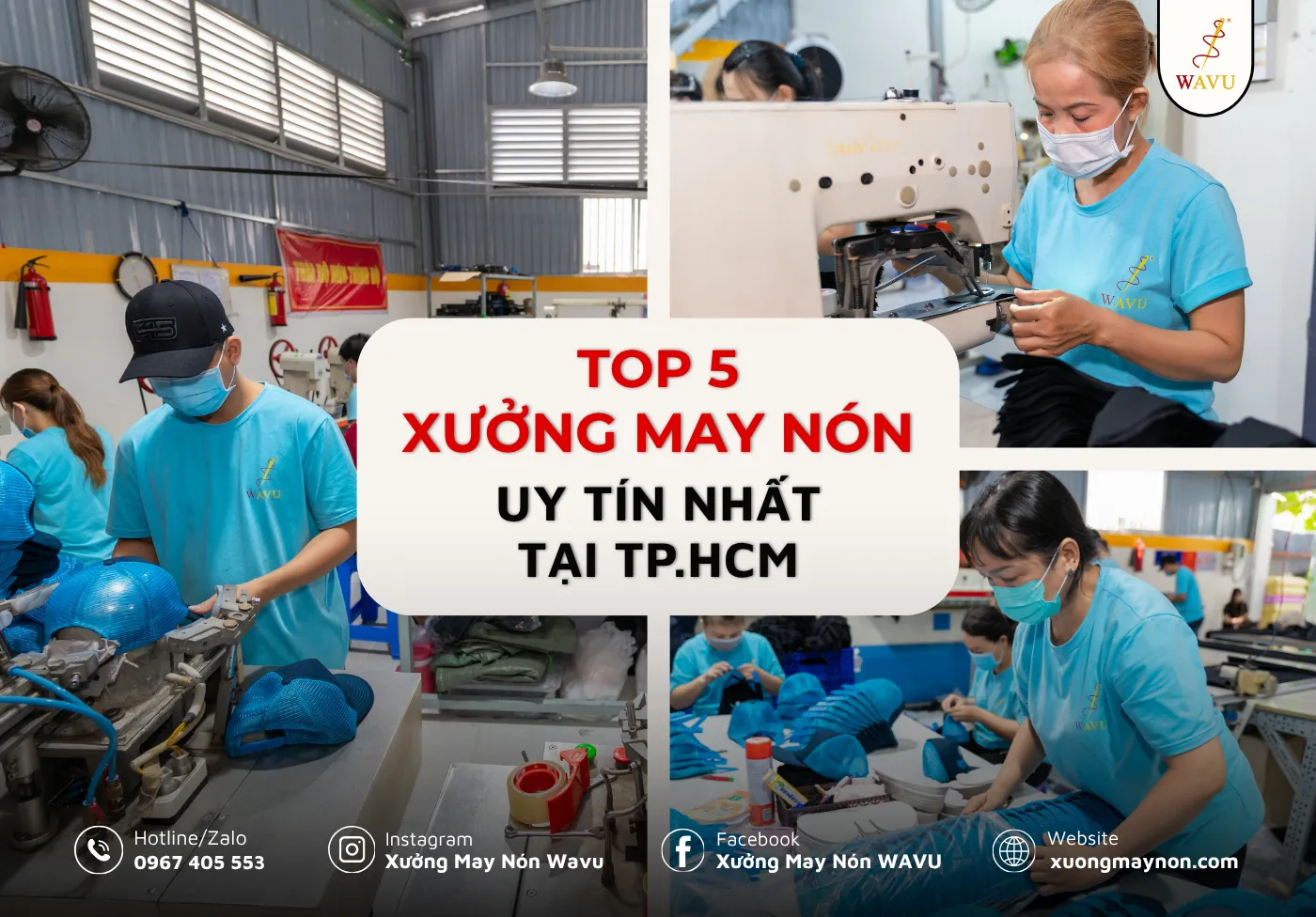Top 5 xưởng may nón uy tín nhất tại TP.Hồ Chí Minh