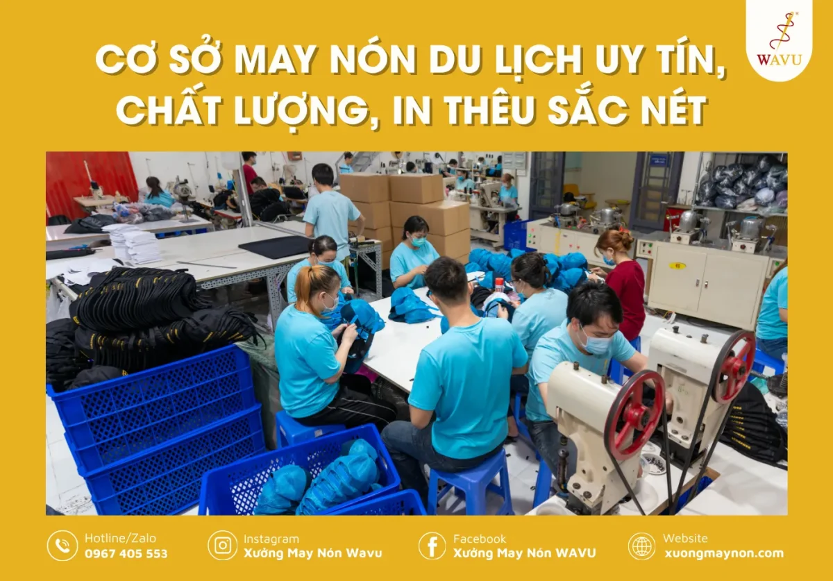 Cơ sở may nón du lịch uy tín, chất lượng