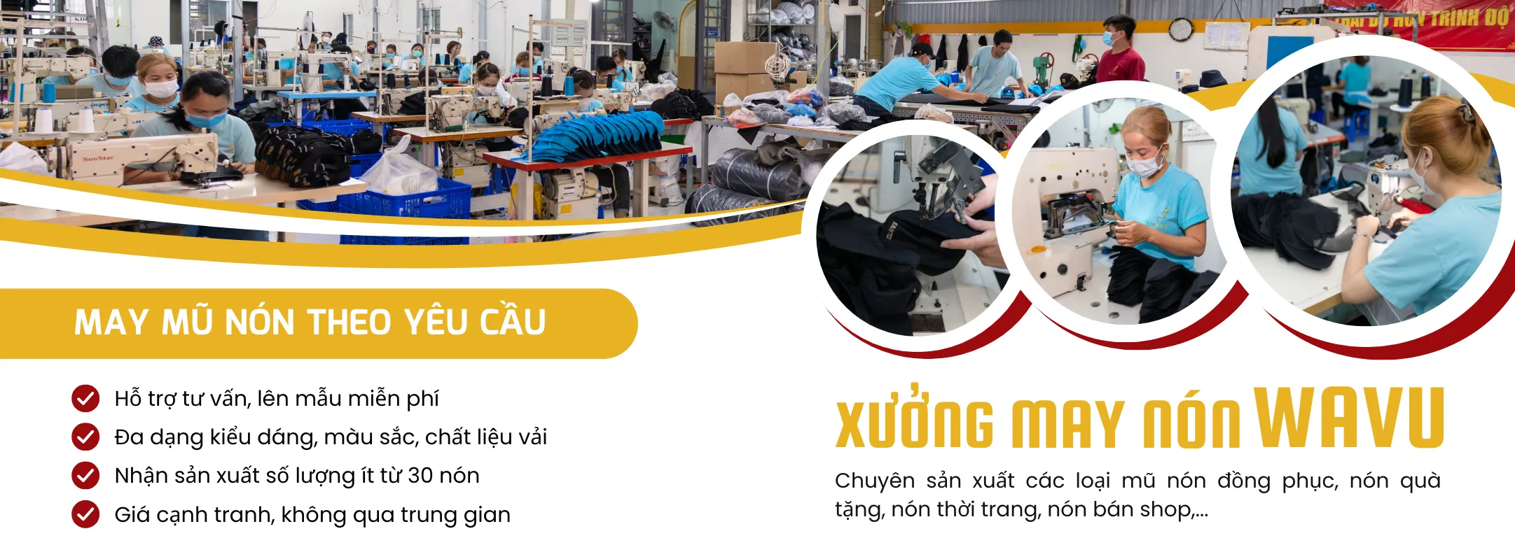 Xưởng may nón Wavu Xưởng may nón Wavu